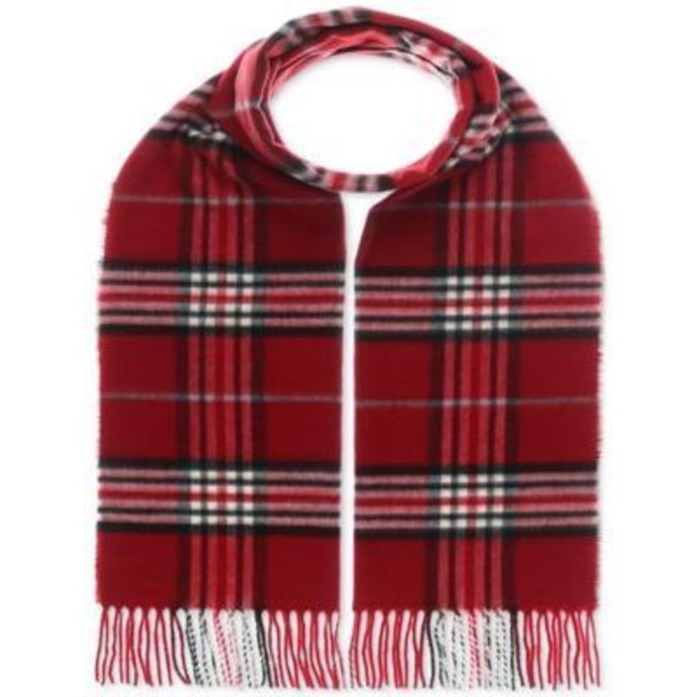 Fraas Women's Classic Plaid Cashmink Scarf True Red One Size - Picture 2 of 2